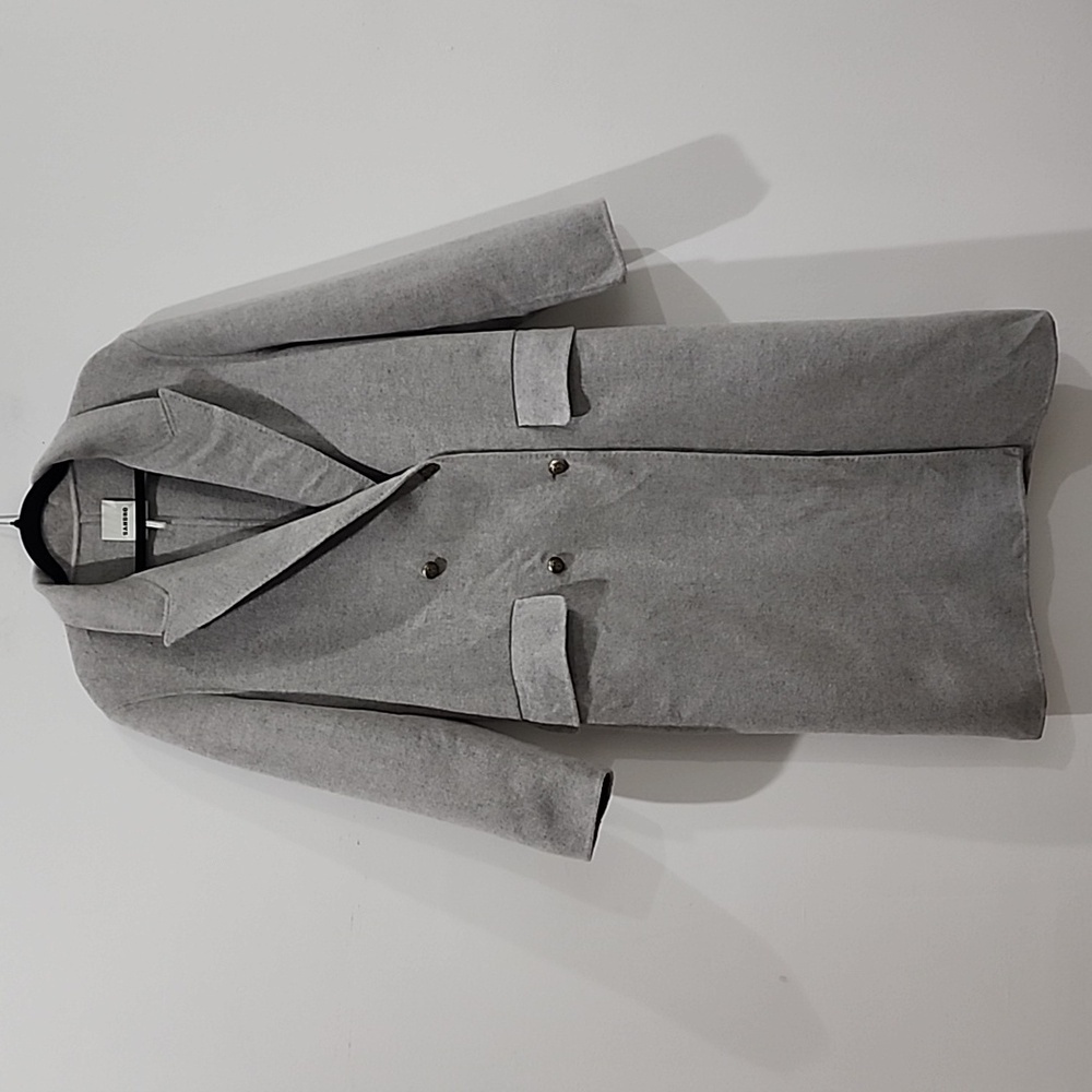Sandro Double- Breasted Wool-Felt Coat (SZ 40)